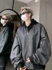 Chaqueta con capucha versátil de calle para hombre, chaqueta de cuero PU americana de dos piezas falsas para hombre, moda para hombre, nueva moda para hombre, primavera
