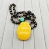 Cadena para Suéter de Cera de Abejas Ámbar Imitación Incrustada con Conchas Fósiles de Plantas Collares de Moda para Hombres y Mujeres Accesorios de Transmisión en Vivo de Exposición