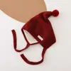 Chapéu de Orelha de Bebê Estilo Coreano de Inverno Chapéu de Elfo de Tricô para Menino Outono e Inverno Acolchoado Criança Bebê Chapéu Quente de Lã