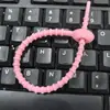 21CM Abraçadeira de Silicone Colorida Chaveiro de Boneca Espesso Abraçadeira de Fio Abraçadeira de Fio Artesanal DIY Enfeite de Agrupamento Acessórios