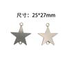 Accesorios Retro Hechos a Mano de Aleación para Joyería Estrella Hueca Pentagrama Estrella Fugaz Collar Pendientes Colgante Encanto