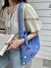 Bolso de punto retro transfronterizo, bolso de mano de gran capacidad, bolso tejido, bolso de flores, bolso de lana, bolso de mujer