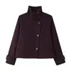Z Estilo Europeo Transfronterizo 2026 Nueva Moda Elegante Ropa para Mujer al por Mayor Chaqueta Corta con Cuello Alto 8780450