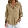 2026 Otoño Nuevo Sudadera Informal de Manga Tres Cuartos de Color Sólido Suelta para Mujer, Comercio Exterior Transfronterizo de Amazon Europeo y Americano
