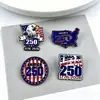 2026 Nuevo Dibujo Animado Americano Broche Metálico Diseño Conmemorativo de Aniversario Insignia Personalizada Creativa Decoración Versátil Transfronterizo