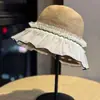 Chapéu de Pescador Japonês com Trama de Pérolas Estilo Coreano para Mulheres, Chapéu de Balde Versátil Respirável Vazado de Verão Que Faz o Rosto Parecer Menor, Adequado para Passeios e Proteção Solar