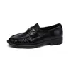 Weiwei Girl 6288-3 Estilo Old Money Mocasines Plisados para Mujer Slip-ons de Moneda Dorada Textura de Piel de Anguila Elegantes Zapatos Pequeños de Cuero