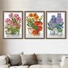 Nuevo estilo impreso punto de cruz flores y plantas serie bonsái vertical lila sala de estar manualidades en tela pintura decorativa al por mayor