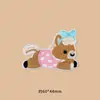 Parche de Pony de Dibujos Animados para Chaquetas de Plumas, Pantalones y Ropa; Parche de Reparación Autoadhesivo, Sin Coser, Parche de Tela Bordado para Coser