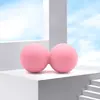 Pelota de Masaje de Silicona Tipo Cacahuete Relajación Muscular Pelota de Masaje de Cintura y Pies Pelota de Yoga para Ejercicio Físico Bola Doble
