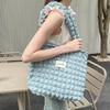 Bolso de Hombro de Burbujas de Nube Estilo Japonés para Mujer, Bolso de Lona Sencillo para Llevar en la Mano, Bolsa de Compras de Gran Capacidad