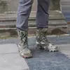 Botas de Combate de Alta Caña Camufladas de Panamá de Gran Tamaño Transfronterizas, Botas Tácticas de Senderismo para Exteriores, Resistentes al Desgaste, Transpirables, Zapatos de Senderismo Cómodos
