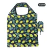 Bolsa de Compras Plegable de Poliéster en Stock de Fábrica Impresión Supermercado Portátil Creativa Bolsa de Compras Protección Ambiental Bolso de Mano de Almacenamiento