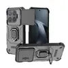 Adecuado para Xiaomi 17T, con una funda para teléfono con anillo temática de oso y un diseño de ventana deslizante para una mayor protección contra caídas.