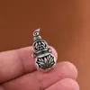 Pendente de Cuia Rei Cervo Dourado Prata Pura Vintage Desgastado Vazado DIY Feito à Mão Corrente de Suéter Acessórios para Colar Acessórios de Prata Pura