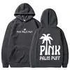 Sudadera con Capucha Patrón de Palma Otoño e Invierno Casual Lana Holgada Moda Sudadera con Capucha para Mujeres y Hombres
