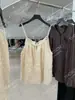 [Recomendación Principal] Conjunto de Chaleco Bordado con Lentejuelas de Organza y Falda de Tirantes Yuran 26 Colección Primavera/Verano