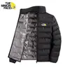 Jaqueta de Penas Masculina Casual Quente Leve de Material de Grafeno Transfronteiriça 80 Penas de Pato Branco Forrada com Lã para Meia-Idade e Idosos Roupa de Inverno