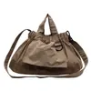 Bolso Cubo Nuevo Bolso de Hombro de Lona de Nylon para Mujer Bolso de Gran Capacidad Plegable para Viajes Diarios Cruzado Bolso Dumpling