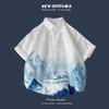 Camisas Florais da Moda para Homens no Verão, Camisas Havaianas de Manga Curta da Moda, Tops Casuais Finos para Jovens, Roupas de Casal
