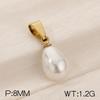 Suministro de joyería de AliExpress moda transfronteriza personalidad colgante de perla blanca simple cuentas DIY colgante de acero de titanio para mujer
