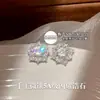 Brincos de Zircônia Brilhante Delicados de Luxo com Agulha de Prata Pura S999 Clipe de Orelha Espiral Anti-Mosquito Acessórios de Orelha Suaves para Mulheres