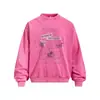 Moletom com Capuz Estampa de Letras Divertidas Americano Lavado Gola Redonda Masculino Solto Desgastado Tie-Dye Pulôver Roupa Esportiva Primavera Outono Tendência