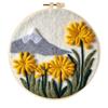 Bolsa de Material Hecha a Mano Paisaje de Nieve Intangible Bordado Redondo de Tela Lindo Decoración Creativa Pintura Estéreo de Fieltro