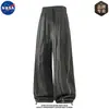 Pantalones Casuales de Lino Lyocell de Alta Calidad Marca Nasa para Hombre, Pantalones Rectos Sueltos Transpirables de Sensación Fresca para Verano