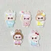 Acrílico Desenho Animado Fofo Labubu Patch DIY Presilha de Cabelo Broche Ímã de Geladeira Decoração Acessórios para Mochila de Estudante
