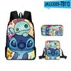 Produto Transfronteiriço 3D Novo: Mochila com Estampa de Desenho Animado, Bolsa de Ombro, Estojo e Conjunto de Três Peças de Mochila - Mais Bonito Que Você!
