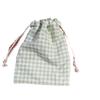 518355 Pantalones de Estilo Japonés Sencillos de Cuadros Pequeños con Cordón y Bolsillo con Solapa Bolsa de Almacenamiento con Cordón Estilo Bosque Bolsa de Artículos de Tocador Fresca Almacenamiento Exterior