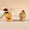 Sándalo Verde Talla Perro Canela Lindo Cadena para Teléfono Móvil Artesanía de Madera Maciza Regalo Perro del Zodiaco Colgante para Bolso Llavero