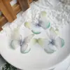 Pacote com 3 Borboletas de Tule 3D de Camada Dupla de 5cm para Acessórios de Cabelo DIY Feitos à Mão, Materiais de Decoração, Brincos de Maquiagem Facial Estilo Antigo Hanfu
