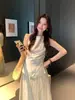 Xiu Xixi 2026 Verano Nuevo Estilo Elegante Ceñidor de Cintura Color Sólido Modal Sin Mangas Chaleco Top Blusa para Mujer 89862