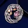 Broche Colorido Retrô Europeu e Americano, Corsage Elegante de Ninho de Pássaro de Luxo para Mulheres de Alto Padrão, Acessórios Simples e Modernos de Alfinete Anti-Exposição