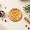 Série de Natal best-seller transfronteiriça: adesivos de selo de cera, etiquetas de cera, cartões postais, selos de cera para diário, adesivos de selagem de presente prontos
