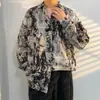 Camisa floral de manga larga para hombre y mujer, adecuada para primavera, otoño y verano, estilo coreano, moderna, genial, nicho, estilo de Hong Kong, chaqueta camisa vintage