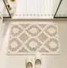 Alfombrilla de suelo de tierra de diatomeas estilo nórdico, alfombrilla absorbente para baño, felpudo antideslizante para entrada de baño, felpudo para entrada