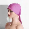 Chapéu Curvo de Duas Caudas Estilo Europeu e Americano, Chapéu Turbante de Exportação, Chapéu de Puxar Cor Sólida, Transfronteiriço