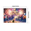 Tela de fondo para Año Nuevo 2027 transfronteriza, decoración de ambiente festivo para fiesta de Nochevieja europea y americana, banner fotográfico de tela colgante