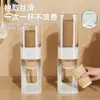 Portavasos de papel para escritorio para uso doméstico, estante de almacenamiento para vasos desechables, dispensador de vasos universal sin taladro para tazas de café comerciales
