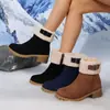 Deseo Botas de Nieve de Gamuza de Tacón Grueso de Media Caña Europeas y Americanas Otoño/Invierno 2026 Transfronterizo de Amazon Talla 43 Calzado de Algodón de Talla Grande de Comercio Exterior