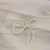 Horquilla francesa elegante con lazo de perla para mujer, elegante horquilla con clip superior, pinza para la parte posterior de la cabeza, clip de pico de pato, accesorios para el cabello de alta calidad