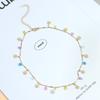 Europa y Estados Unidos collar de flor de margarita transfronterizo pendientes de moda simples para mujer pulsera joyería pequeña de gota de aceite fresca venta al por mayor