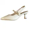 Nuevas Sandalias de Punta Cerrada Estilo Chino, Sandalias Estilo Francés, Nuevo Modelo Primavera/Verano 2026, Tacones Altos Finos, Adecuadas para Combinar con Vestidos, Zapatos de Hada, Zapatos sin Espalda