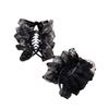 Pinza para el cabello de chifón de burbujas estilo francés estampado para mujer, pinza para moño para la parte posterior de la cabeza, accesorio para el cabello con pinza de tiburón