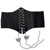 Correas Moldeadoras de Cuerpo Estilo Palacio para Mujer Negras, Faja Ancha, Aspecto Adelgazante, Faja Súper Ajustada Suelta, Cinturón Ajustado Suelto Estilo Europeo y Americano
