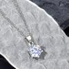 Colar Transfronteiriço de Diamante Moissanita Primavera e Verão Feminino Luxo Leve Design de Nicho Colar Anel Brincos Versátil de Alta Qualidade