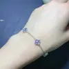 Pulsera de piedra lunar natural luz azul fuerte boca suelta plata de ley 925 incrustación de precisión 3*3mm directo de fábrica zona minera